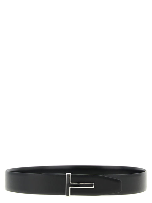 Tom Ford Black Calfskin Regular Belt