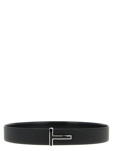 Tom Ford Black Calfskin Regular Belt