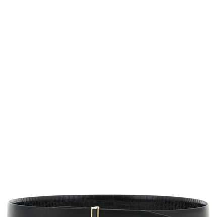 Tom Ford Black Calfskin Regular Belt