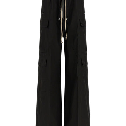 Rick Owens Black Cotton Cargo Pants