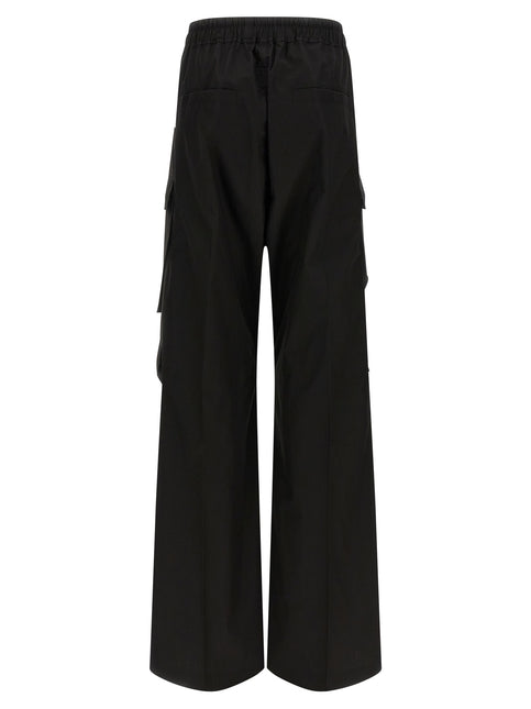 Rick Owens Black Cotton Cargo Pants