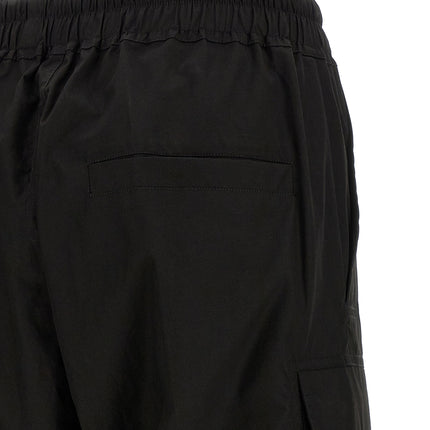 Rick Owens Black Cotton Cargo Pants