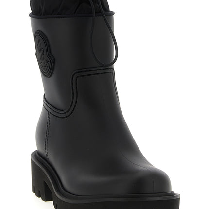 Moncler Black Pvc Ankle Boots