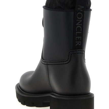 Moncler Black Pvc Ankle Boots