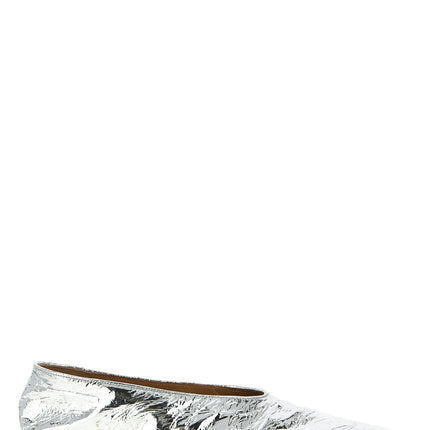 Marsell Silver Calfskin Ballet Flats