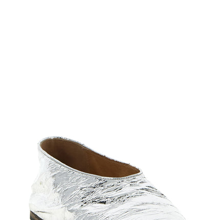 Marsell Silver Calfskin Ballet Flats