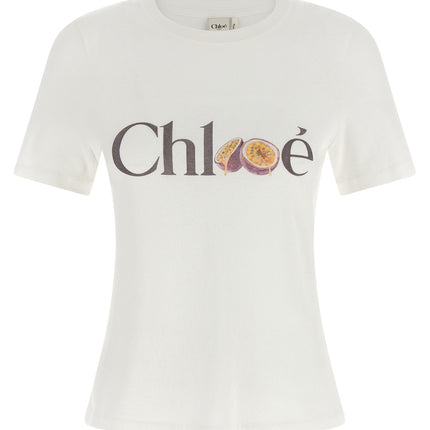 Chloé White Cotton T-Shirt