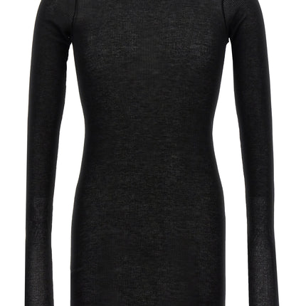 Rick Owens Black Viscose T-Shirt