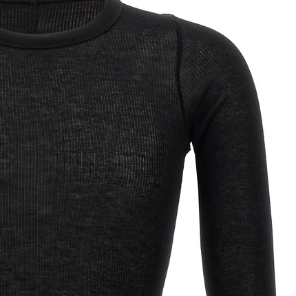 Rick Owens Black Viscose T-Shirt