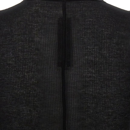 Rick Owens Black Viscose T-Shirt