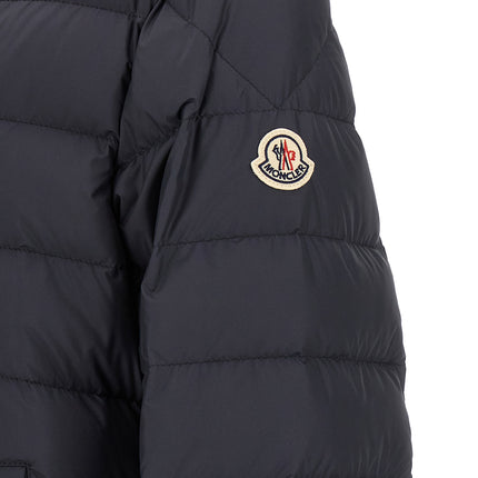 Moncler Blue Polyester Full-Length Jacket