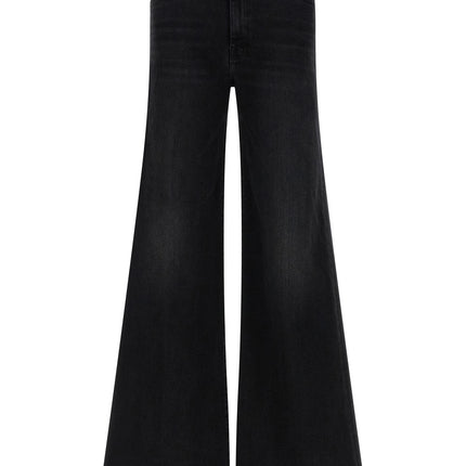 Mother Denim Black Cotton Flared Jeans