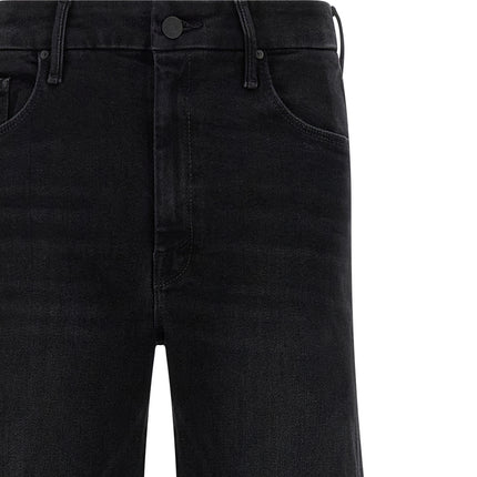 Mother Denim Black Cotton Flared Jeans
