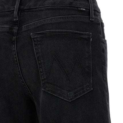 Mother Denim Black Cotton Flared Jeans