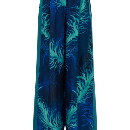 F.R.S. - FOR RESTLESS SLEEPERS Blue Silk Casual Pants