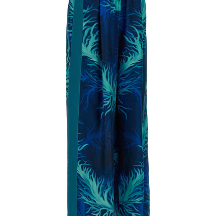 F.R.S. - FOR RESTLESS SLEEPERS Blue Silk Casual Pants