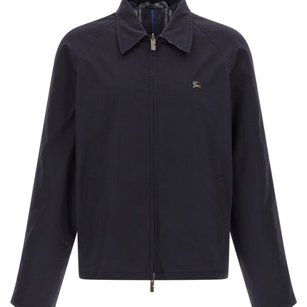 Burberry Blue Cotton Full-Length Jacket
