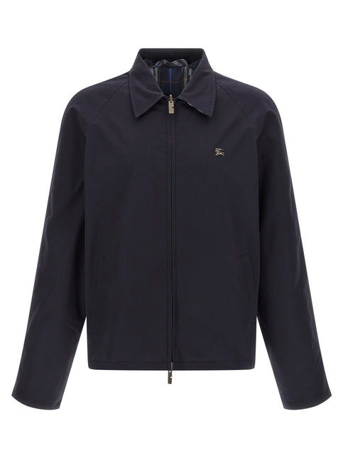 Burberry Blue Cotton Full-Length Jacket
