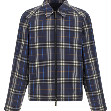 Burberry Blue Cotton Full-Length Jacket