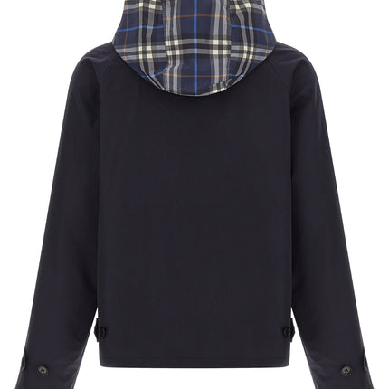 Burberry Blue Cotton Full-Length Jacket