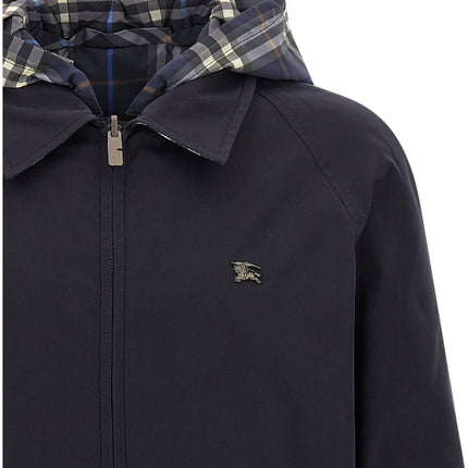 Burberry Blue Cotton Full-Length Jacket