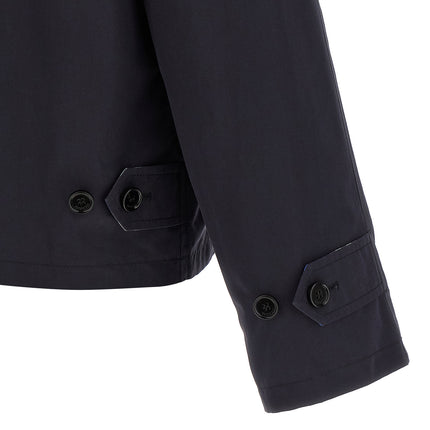 Burberry Blue Cotton Full-Length Jacket