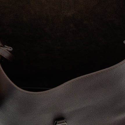 Saint Laurent Brown Calfskin Shoulder Bag