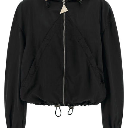 The Attico Black Polyester Bomber