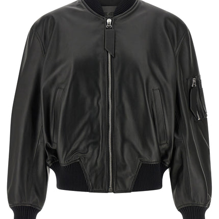 The Attico Black Lamb Leather Leather Jacket