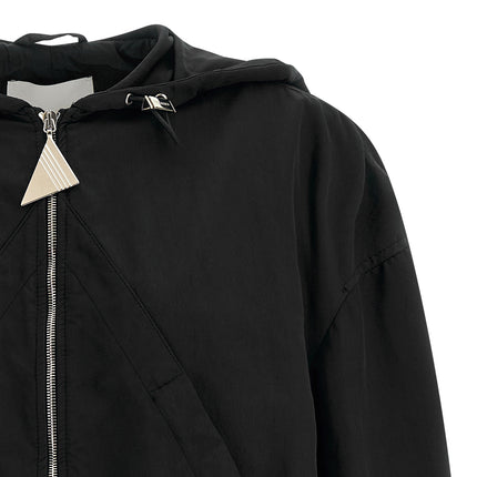 The Attico Black Polyester Bomber