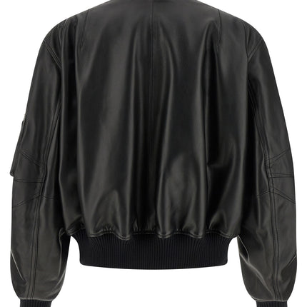 The Attico Black Lamb Leather Leather Jacket