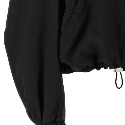 The Attico Black Polyester Bomber