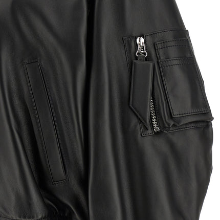 The Attico Black Lamb Leather Leather Jacket