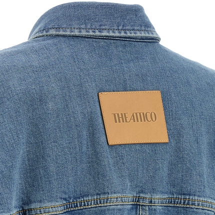 The Attico Blue Cotton Short Dress