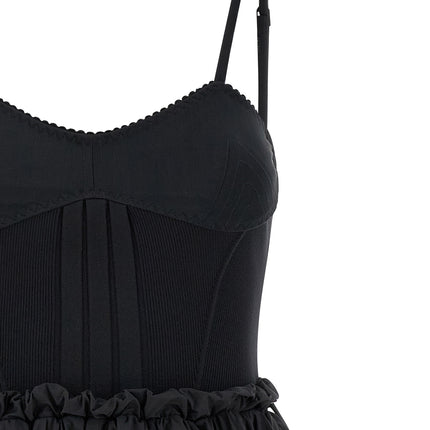 The Attico Black Polyamide Short Dress