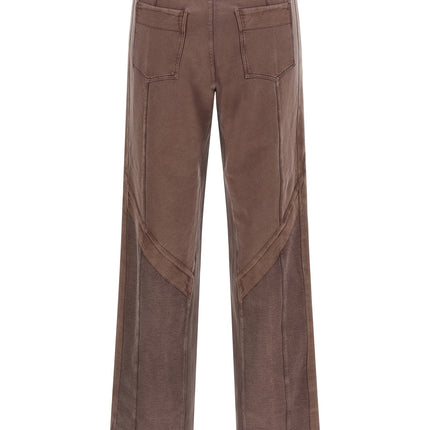 The Attico Brown Cotton Casual Pants