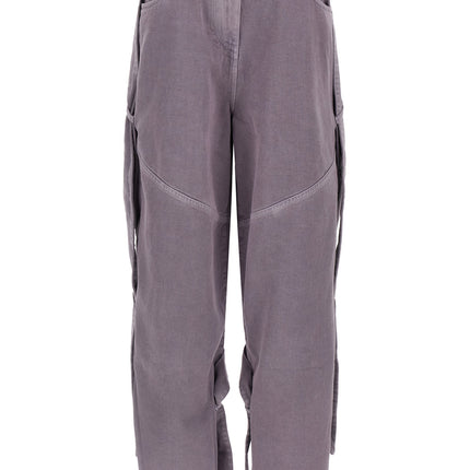The Attico Purple Cotton Cargo Pants