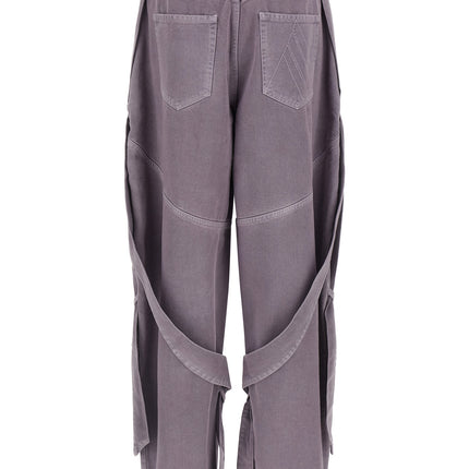 The Attico Purple Cotton Cargo Pants