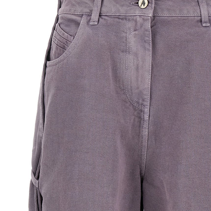 The Attico Purple Cotton Cargo Pants