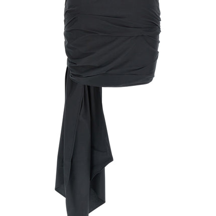 The Attico Black Cotton Long Skirt