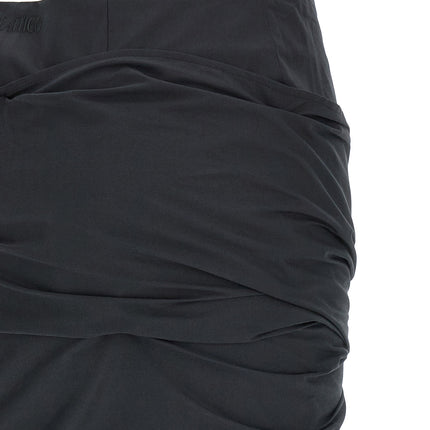 The Attico Black Cotton Long Skirt