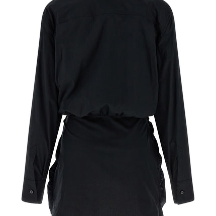 The Attico Bicolor Cotton Short Dress