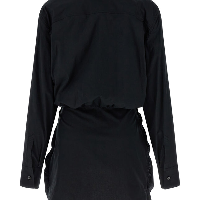 The Attico Bicolor Cotton Short Dress