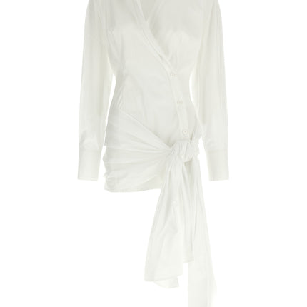 The Attico White Cotton Short Dress