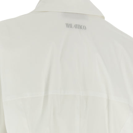 The Attico White Cotton Short Dress