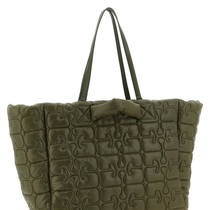 Ganni Bicolor Recycled Polyamide Tote Bag