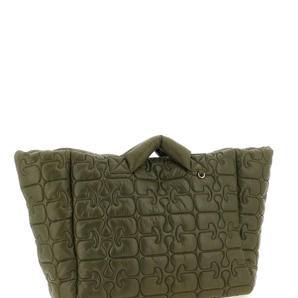 Ganni Bicolor Recycled Polyamide Tote Bag