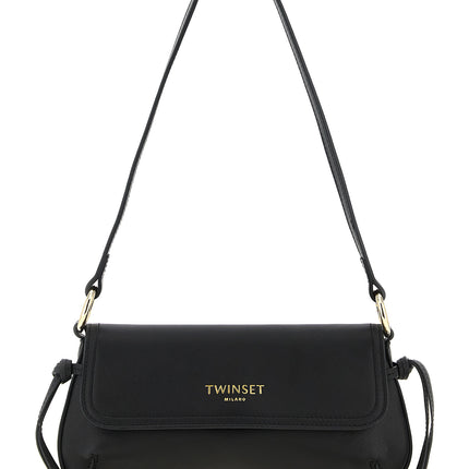 Twinset Black Leather Shoulder Bag
