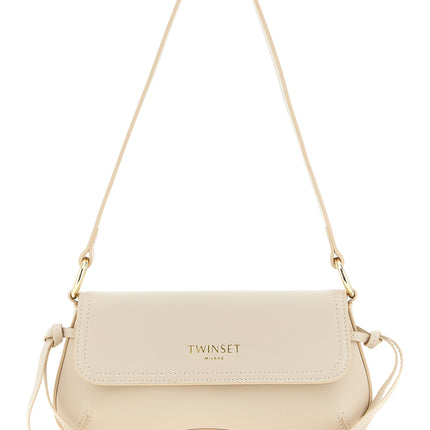 Twinset White Leather Shoulder Bag