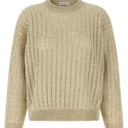 Brunello Cucinelli Beige Linen Cardigan